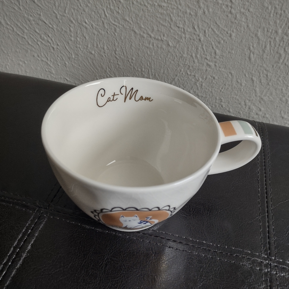 Threshold "Cat Mom" Stoneware Mug with Gold Trim and Crinkle Finish - Picture 9 of 9